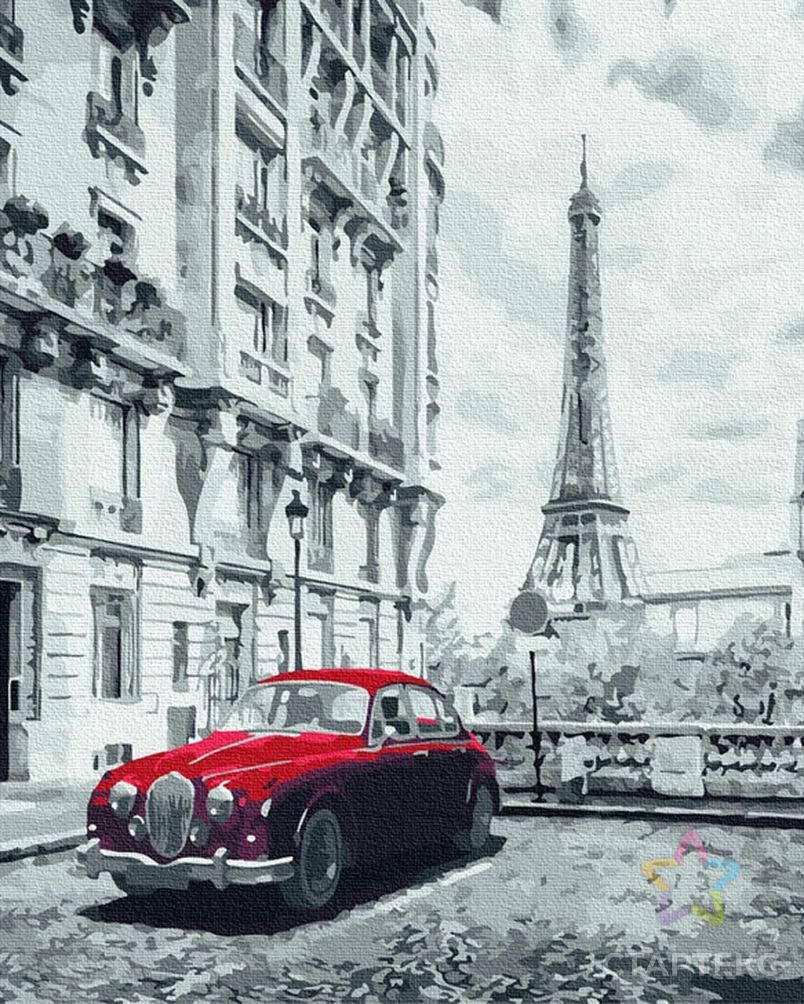 Картины по номерам Molly Авто на улице Парижа 40х50 см арт. МГ-109604-1-МГ0972404 2