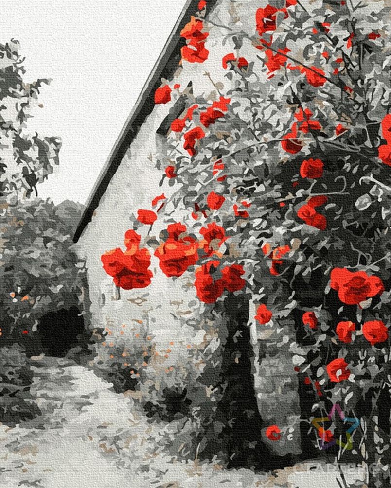 Картины по номерам Molly Красные розы на каменной стене 40х50 см арт. МГ-109605-1-МГ0972408 3