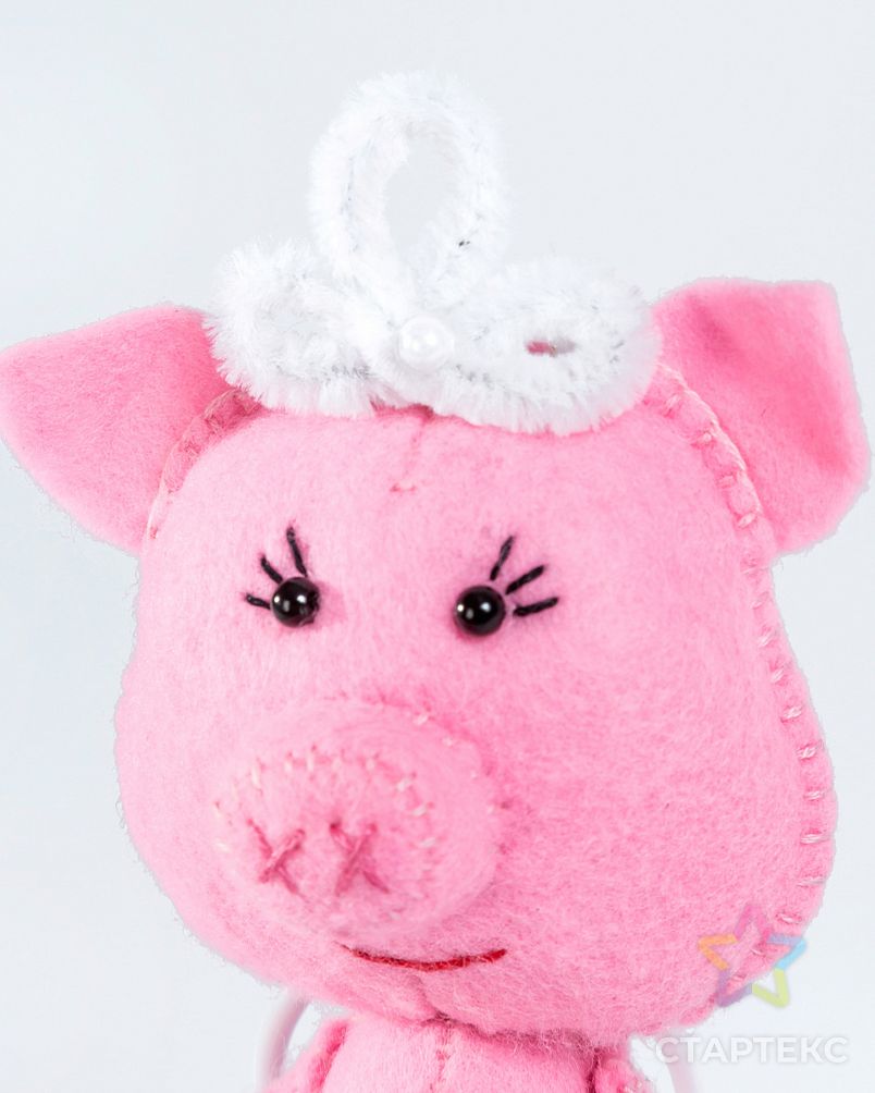 Набор для изготовления текстильной игрушки из фетра "Свинка Балеринка" 14,5 см арт. МГ-8769-1-МГ0632212 3