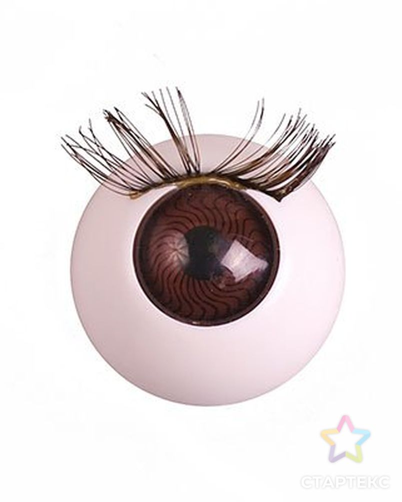 Глаза с ресницами цв.коричневый арт. МГ-10442-1-МГ0698854 2