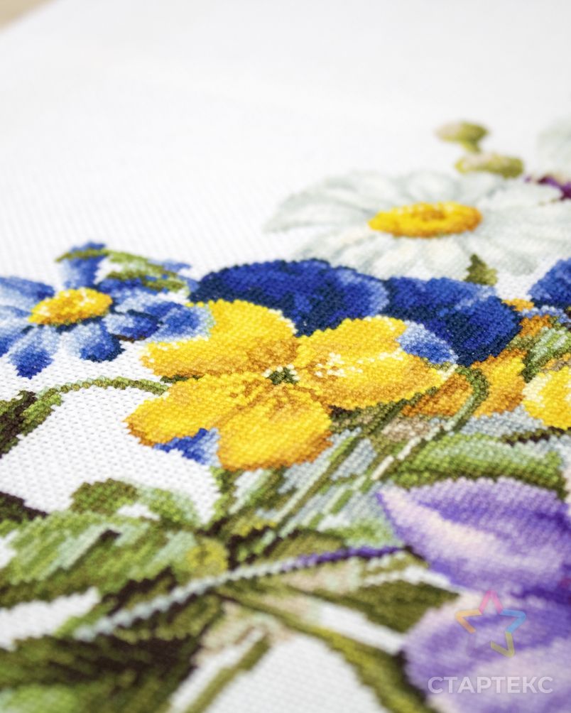 Набор для вышивания LUCA-S Букет цветов 19х24,5 см арт. МГ-54115-1-МГ0647679 3