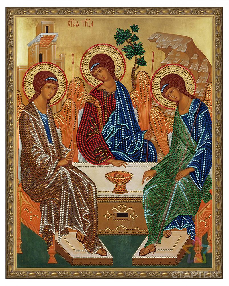 Картина 5D мозаика с нанесенной рамкой Molly Святая Троица (13 цветов) 40х50 см арт. МГ-103764-1-МГ0949539 3
