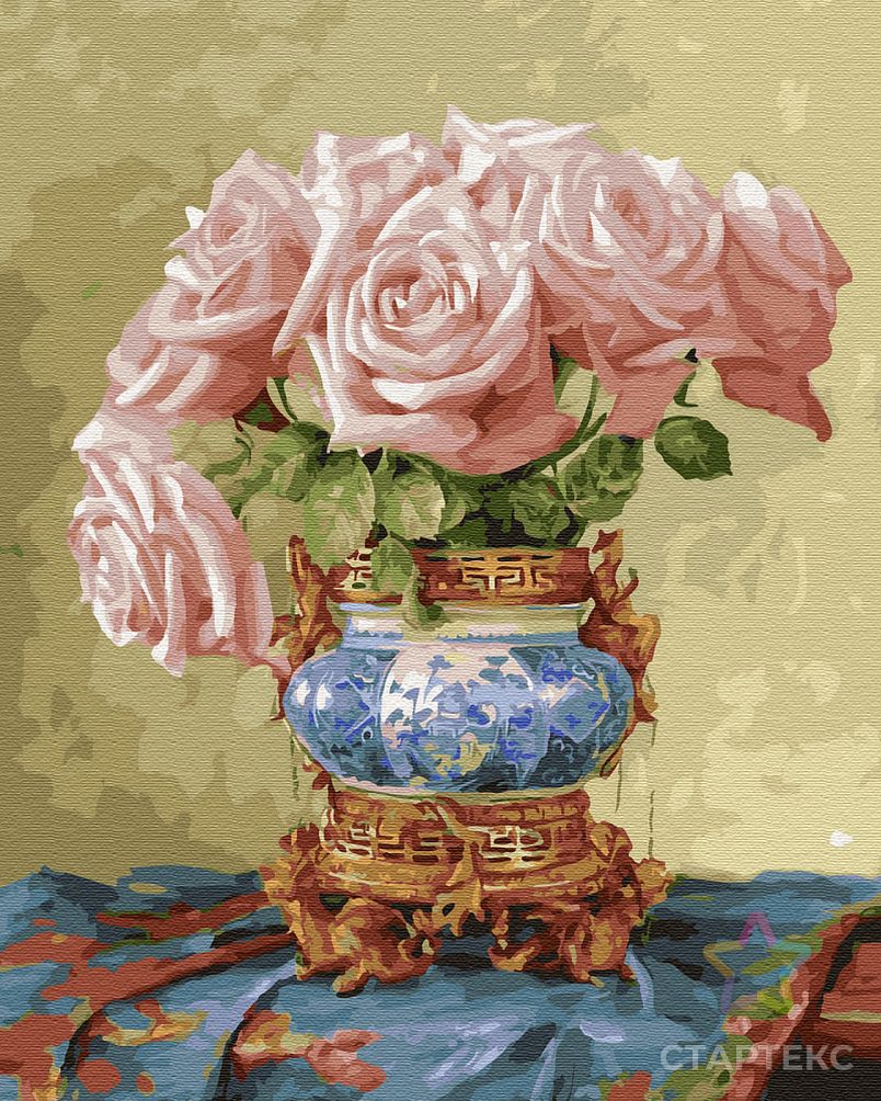 Картины по номерам на дереве Molly Бузин. Восточные розы (28 цветов) 40х50 см арт. МГ-104241-1-МГ0950049 2