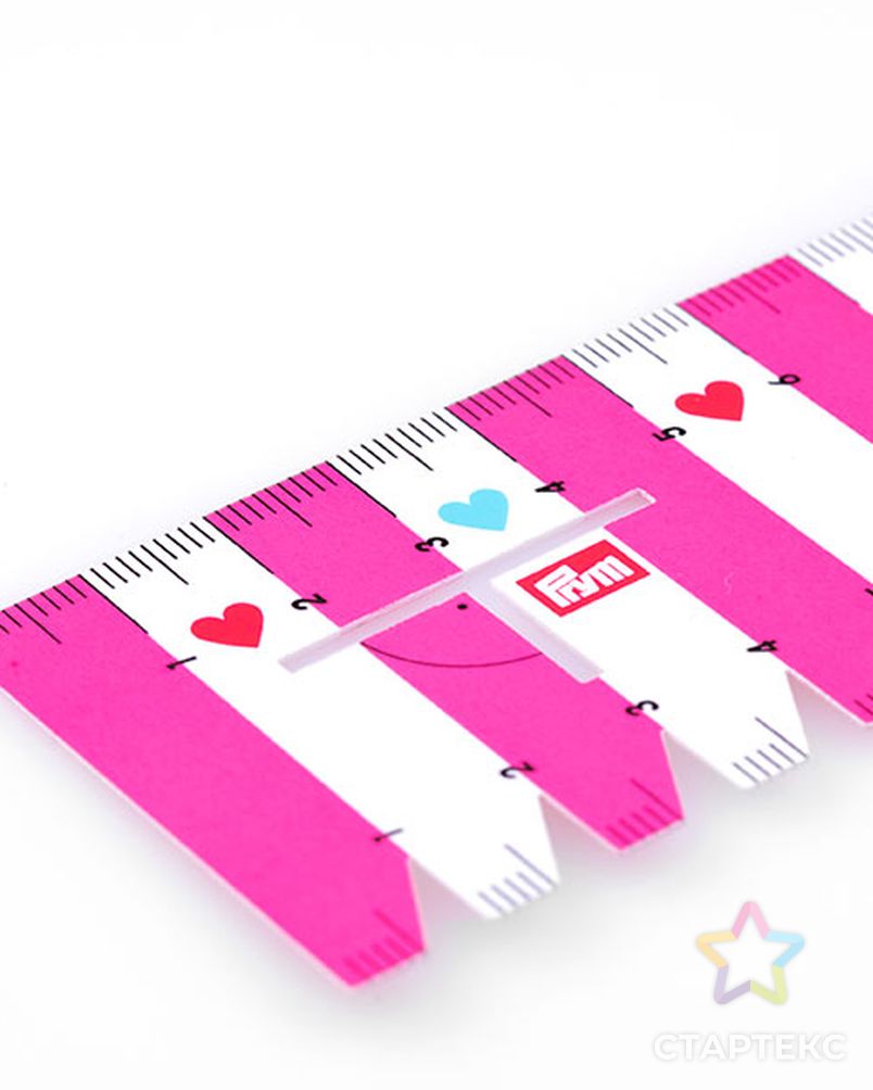 Линейка для разметки и измерения PRYM Love 610737 4,5х23см (21см), пластик, ярко-розовый арт. МГ-104374-1-МГ0956303