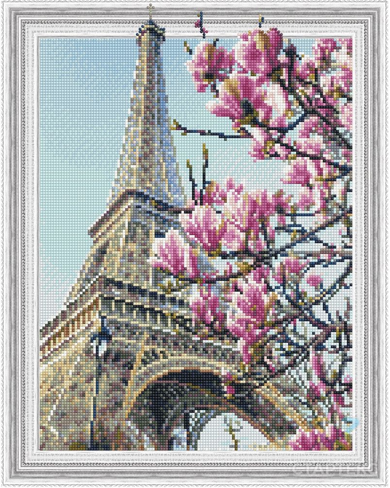 Картина 3D мозаика с нанесенной рамкой Molly Весна в Париже 40х50 см арт. МГ-110030-1-МГ0989691 2
