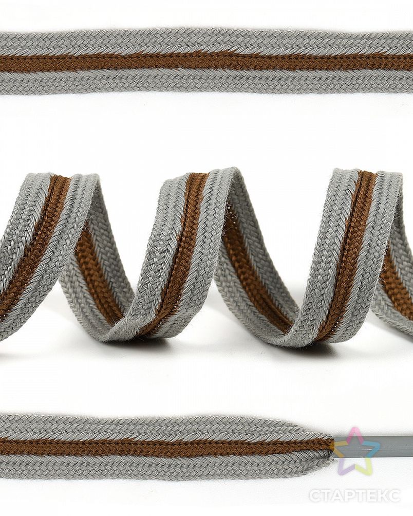 Шнурки плоские ш.1,5см дл.130см (серый) арт. МГ-110472-1-МГ0980926 2