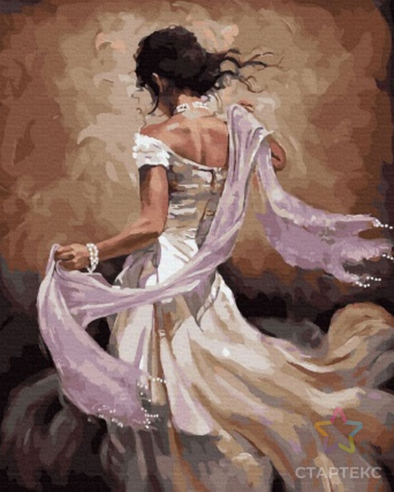 Картина по номерам с цветной схемой на холсте Molly Фламенко 40х50 см арт. МГ-112493-1-МГ1005321