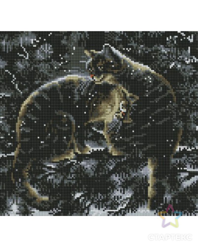 Набор Белоснежка для изготовления картин со стразами на подрамнике Любовь под снегом 30х40см арт. МГ-112935-1-МГ1012434 2