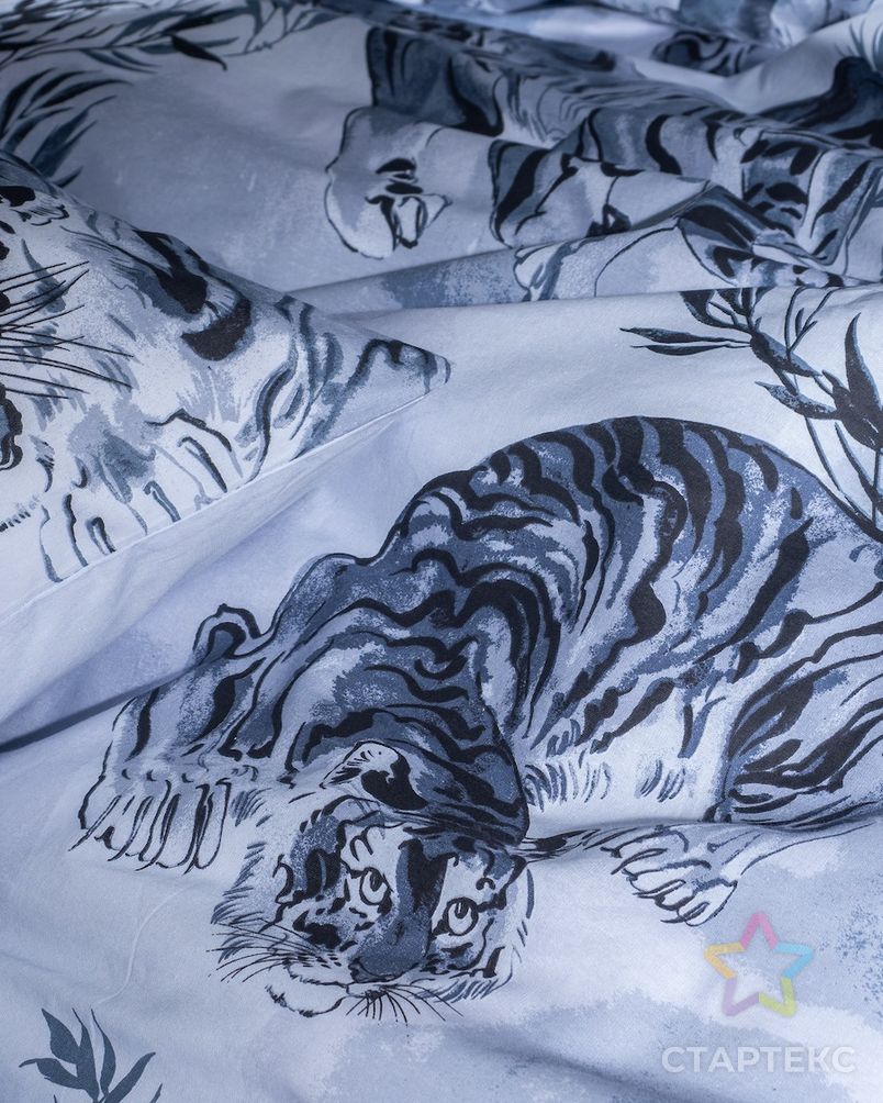 Постельное белье Тигры (серый) Поплин арт. НЧНЖ-690-2-НЧНЖ004660056154612 3