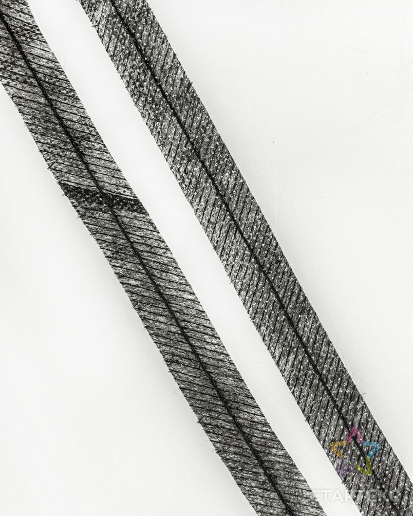 Лента по косой со строчкой 10 мм черная арт. ОПТМ-51-1-ОПТМ0018146976 2