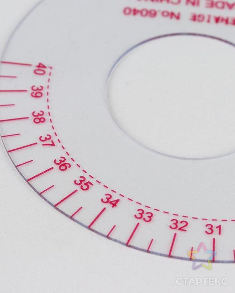 Лекало портновское метрическое «Запятая» с проймой р.11,5х31,5 см арт. ЛЕ-48-1-36932 2