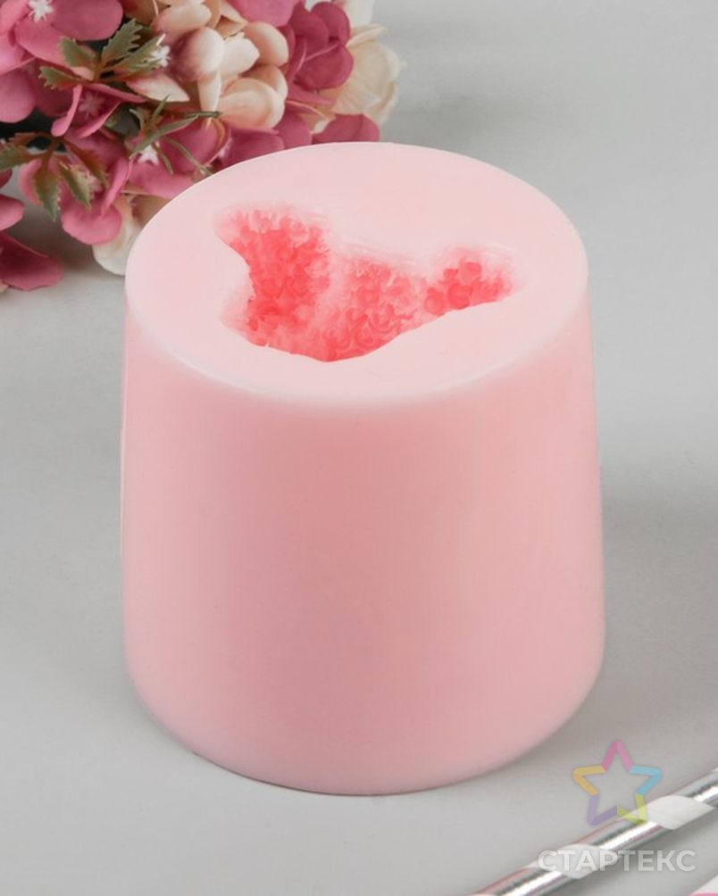 Силиконовая форма для мыла "Мишка из роз" арт. СФДМ-1-1-37769
