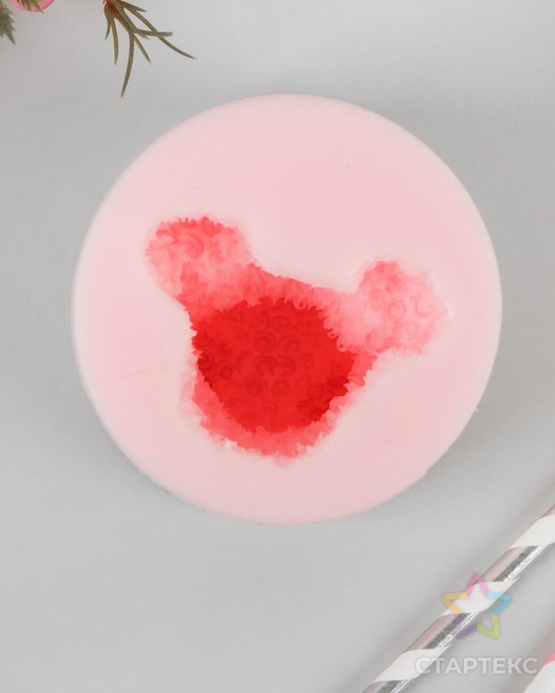 Силиконовая форма для мыла "Мишка из роз" арт. СФДМ-1-1-37769 3