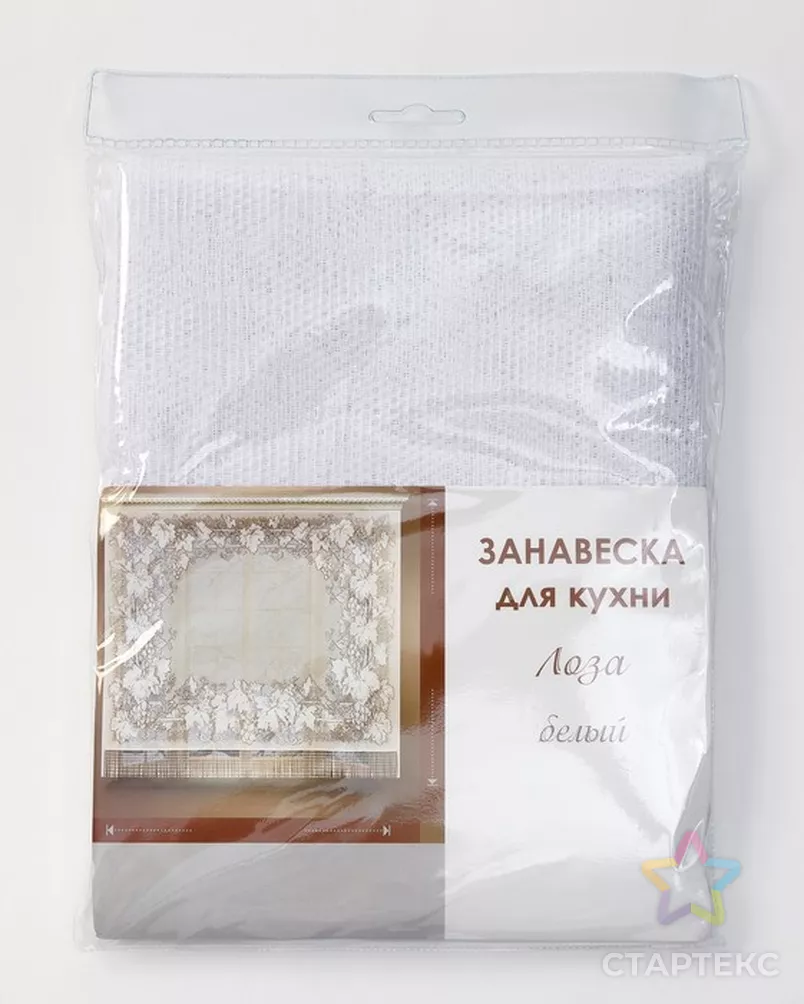 Заказать Штора без шторной ленты, ширина 170 см, высота 145 см, цвет белый арт. ШТК-12-1-ОТ00064.001 в undefined - рис. 2