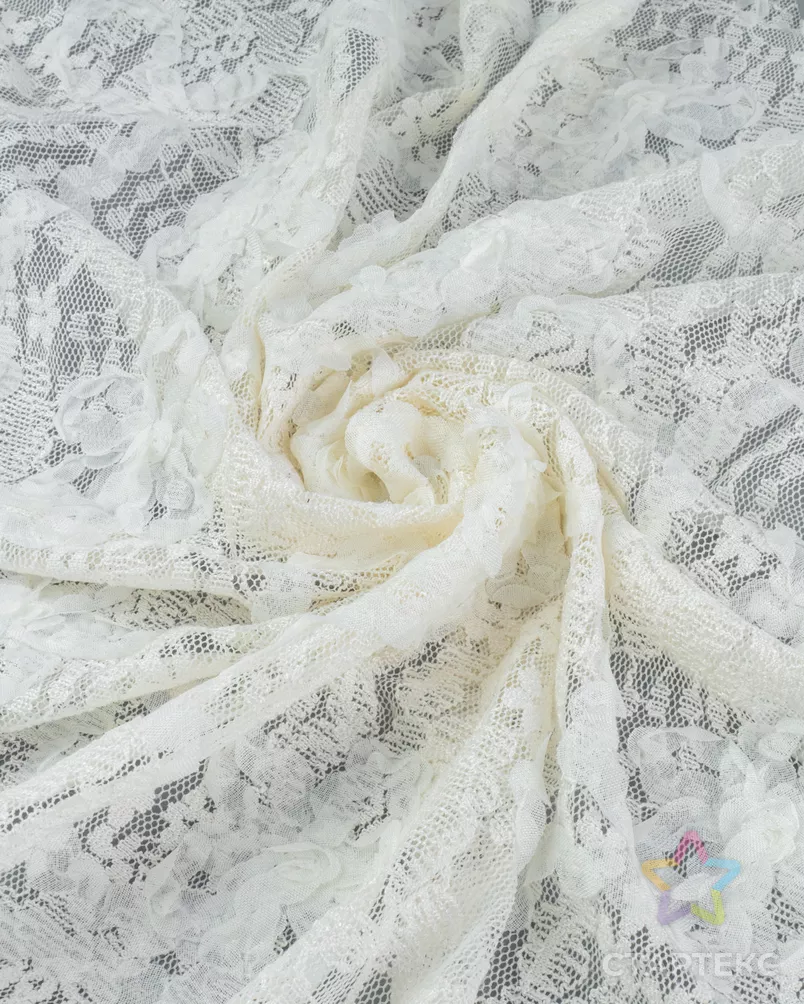 Кружевное полотно с вышивкой "Тичино" арт. КПКП-97-2-24621.002 - рис. 5