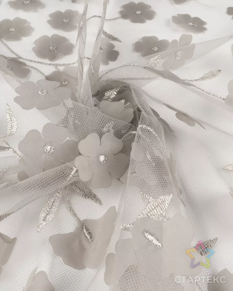 Сетка аппликация "Цветы" арт. СВС-108-5-25345.005 - рис. 5