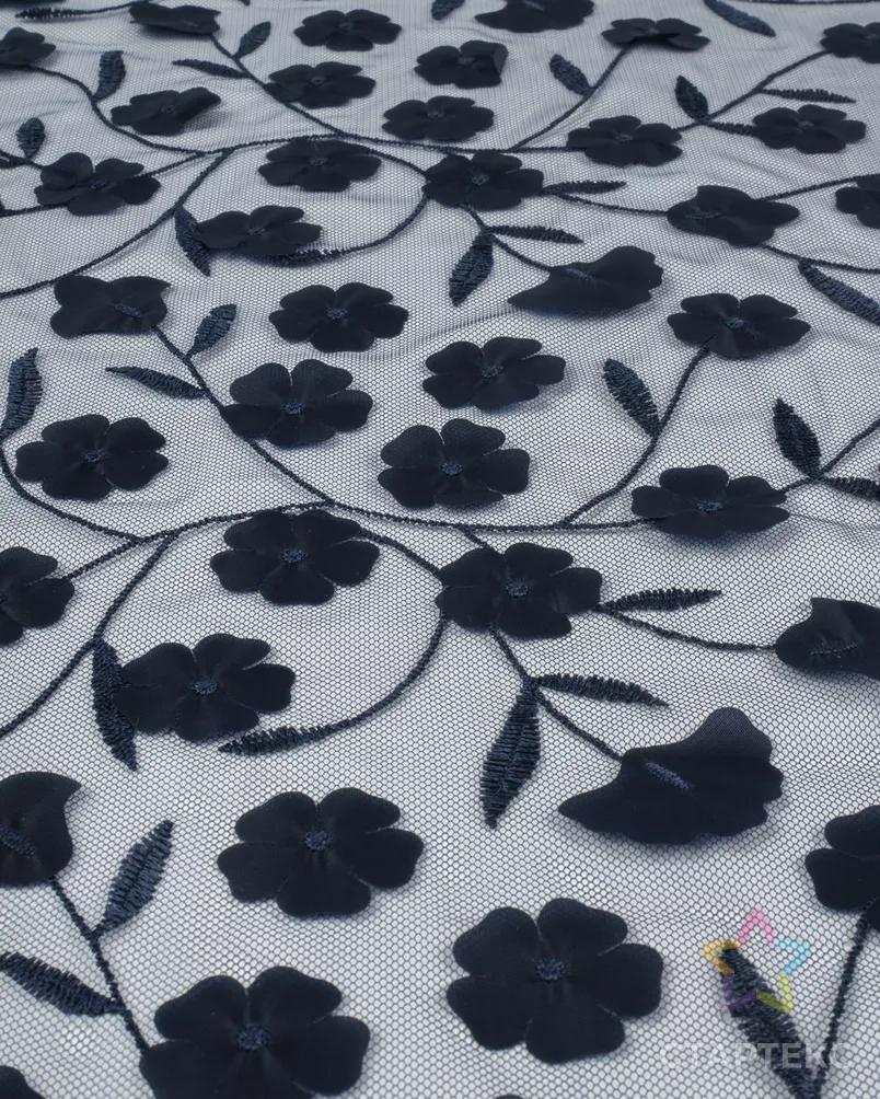 Сетка аппликация "Цветы" арт. СВС-108-4-25345.004 - рис. 2