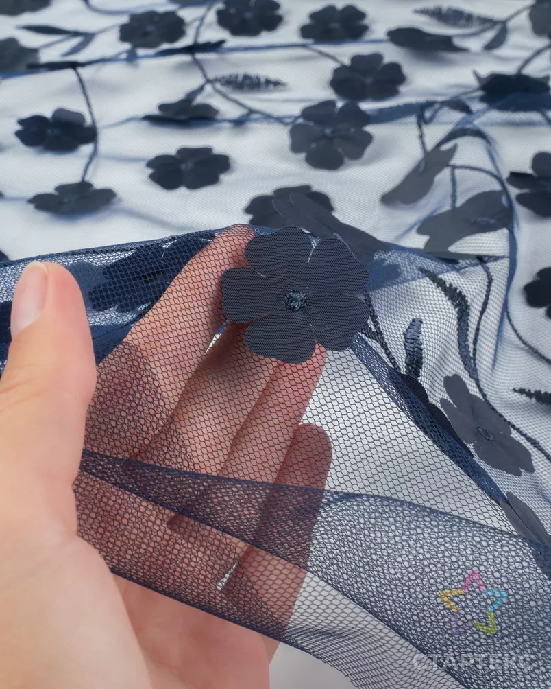 Сетка аппликация "Цветы" арт. СВС-108-4-25345.004 - рис. 7