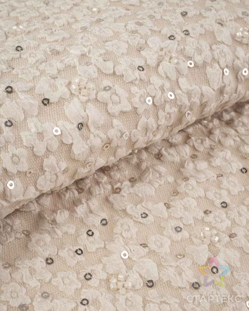 Фукро-жаккард "Академия" с бисером арт. ПЛ-995-2-25991.002 - рис. 1