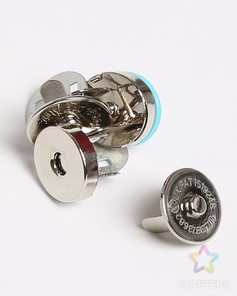 Кнопка магнитная на усиках 15мм металл арт. ПРС-1242-1-ПРС0030734 2
