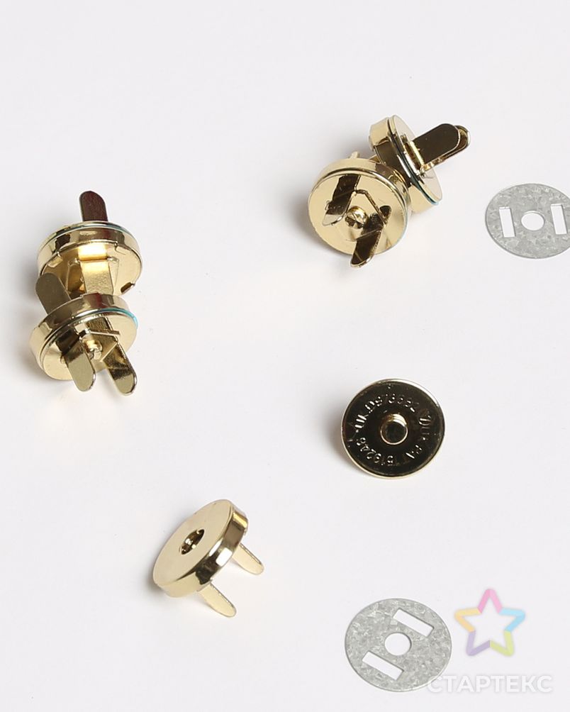 Кнопка магнитная на усиках 15мм металл арт. ПРС-1242-2-ПРС0030735 2