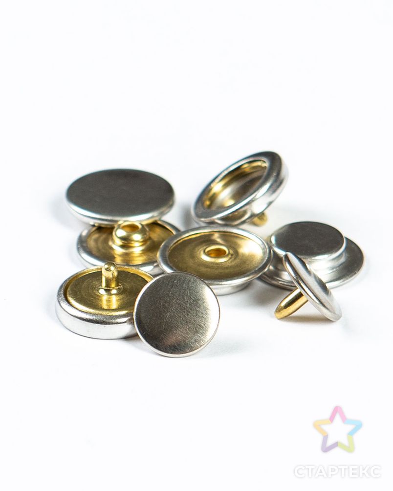 Кнопка плоское кольцо 15мм металл арт. ПРС-2495-2-ПРС0035125 2