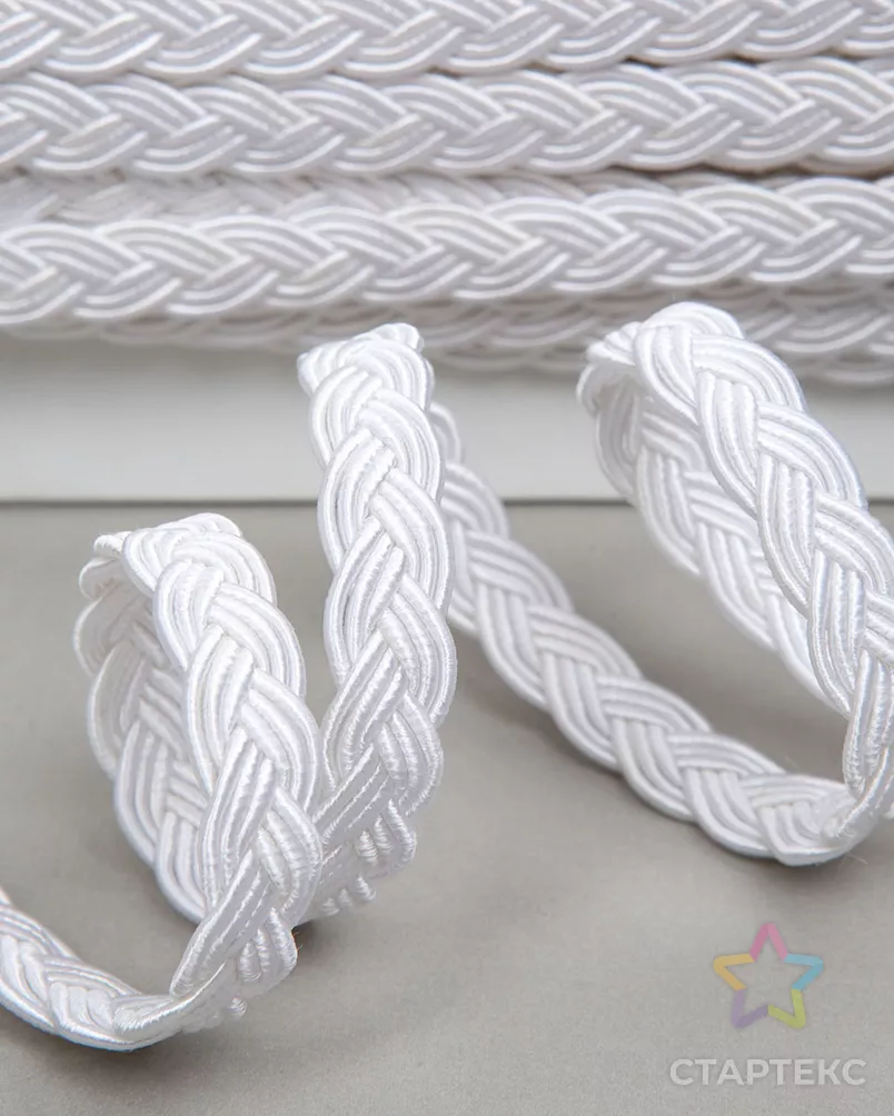 Тесьма "косичка" 10мм люрекс (50м) арт. ПРС-900-3-ПРС0023013 - рис. 2