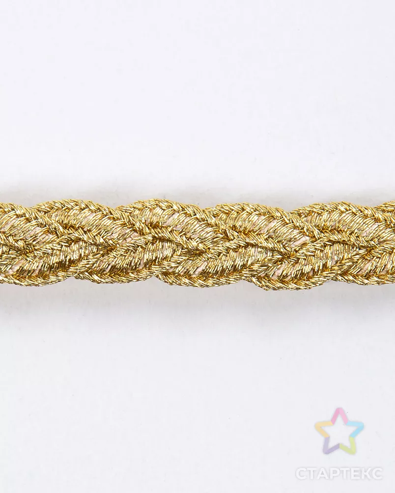 Тесьма "косичка" 8мм люрекс (25м) арт. ПРС-944-1-ПРС0023345 - рис. 1