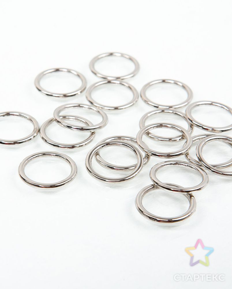 Кольцо металлическое 15мм металл ZAMAK (цинко-алюминиевый сплав), 50шт арт. ПРС-4506-1-ПРС0001330 2