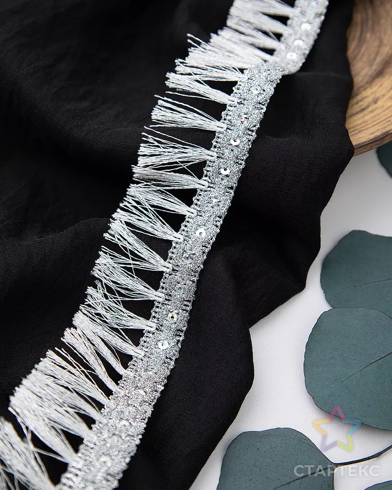 Бахрома металлизированная ш.4,5см (уп.13,7м) арт. БДМ-12-2-33180.002 - рис. 7