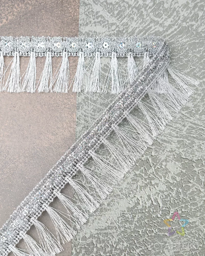 Бахрома металлизированная ш.4,5см (уп.13,7м) арт. БДМ-12-2-33180.002 - рис. 4