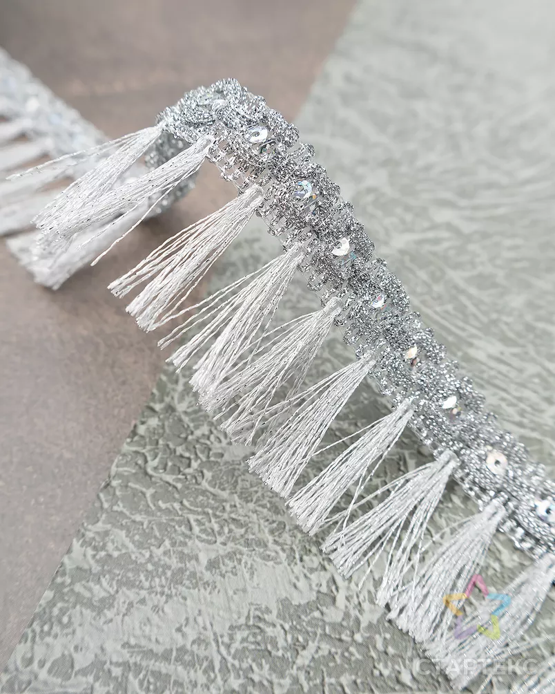 Бахрома металлизированная ш.4,5см (уп.13,7м) арт. БДМ-12-2-33180.002 - рис. 5