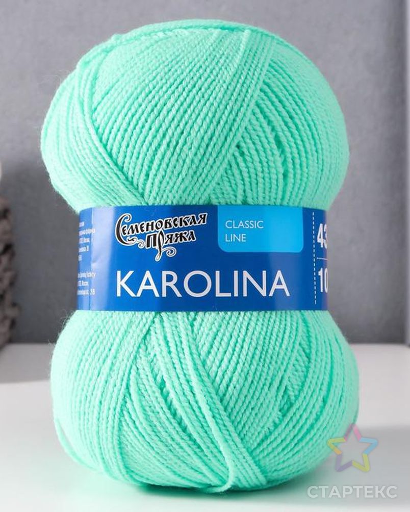 Пряжа Karolina (Каролина) 100% акрил 438м/100гр весна NEW (10899) зелёный -  купить во Владивостоке оптом и в розницу по недорогой цене в  интернет-магазине Стартекс (СМЛ0001414463)