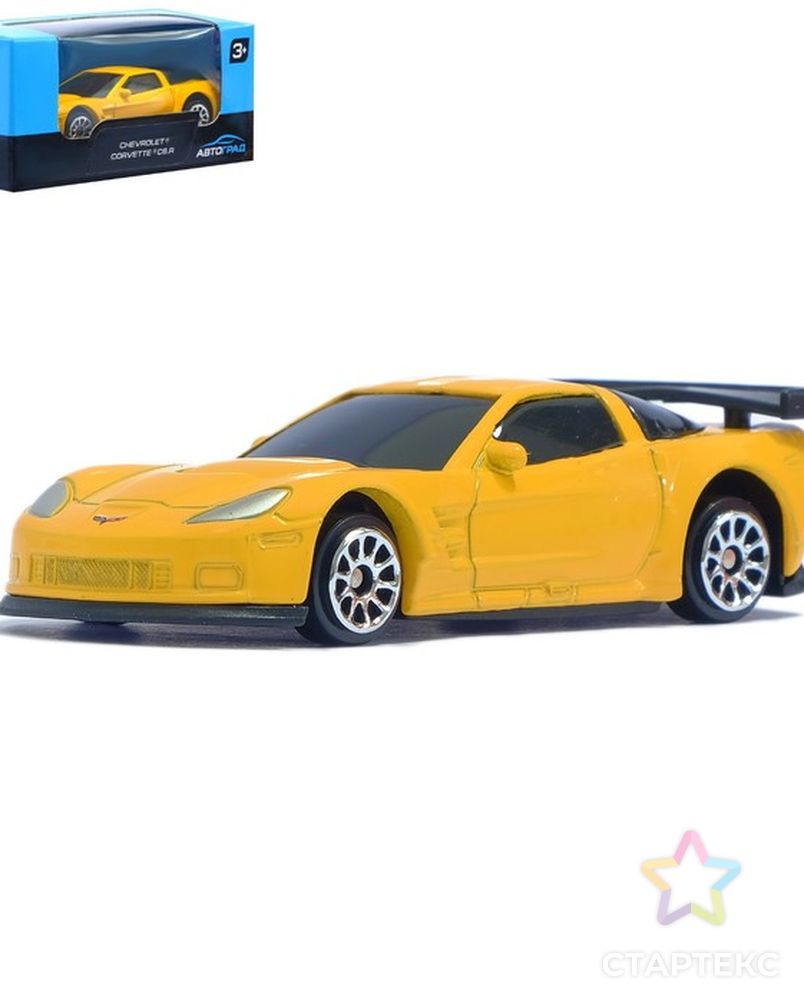 Машина металлическая CHEVROLET CORVETTE C6-R, масштаб 1:64, МИКС микс