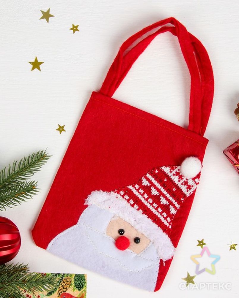 новогодние сумки для подарков для детей. новогодние подарки. эко сумка новогодней тематики своими руками. сумка на новый год. упаковка для новогодних подарков в виде деда мороза.