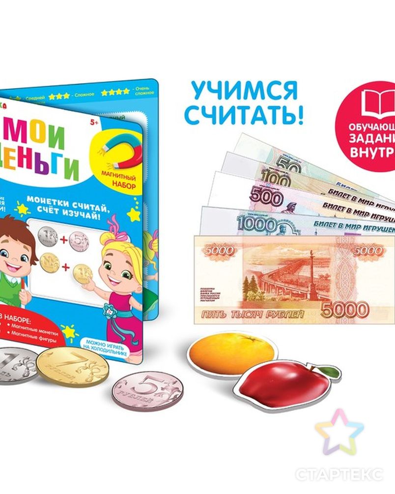 Магнитный игровой набор «Мои деньги: рубли» - купить в Ростове-на-Дону  оптом и в розницу по недорогой цене в интернет-магазине Стартекс  (СМЛ0003649343)