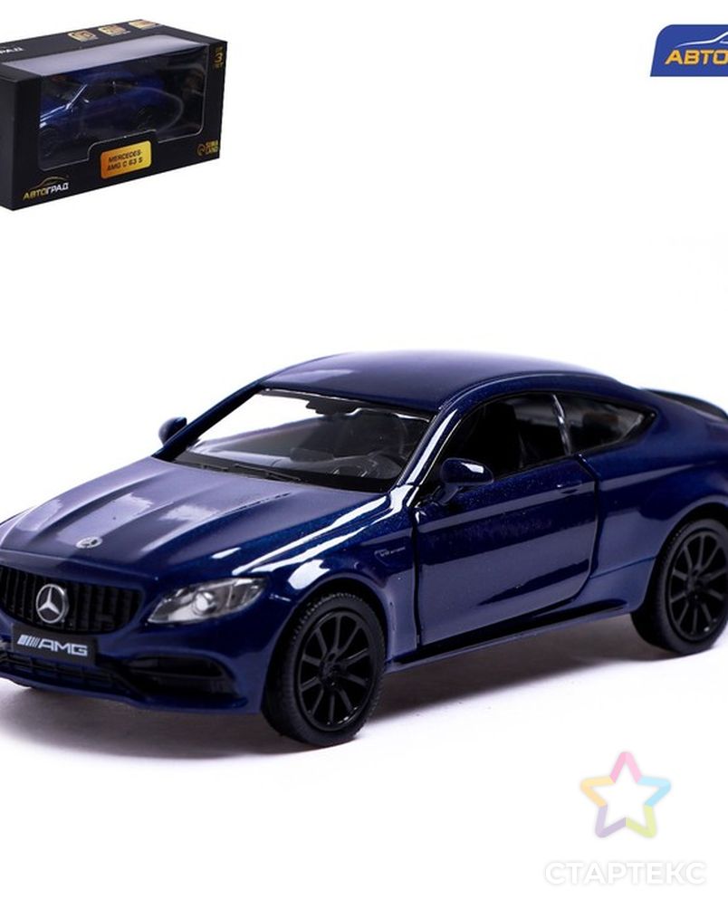 Машина металлическая MERCEDES-AMG C63 S COUPE, 1:32, инерция, цвет синий