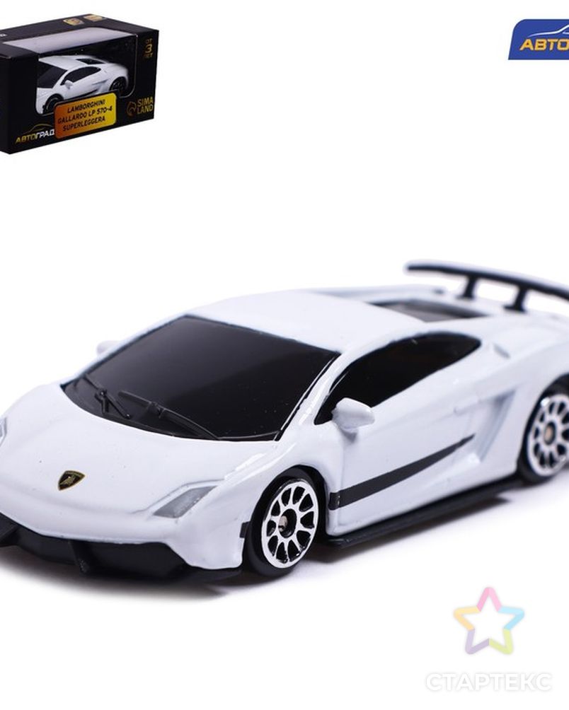 Машина металлическая LAMBORGHINI GALLARDO LP 570-4 SUPERLEGGERA,1:64, цвет  белый - купить в Кирове оптом и в розницу по недорогой цене в  интернет-магазине Стартекс (СМЛ0007152999)