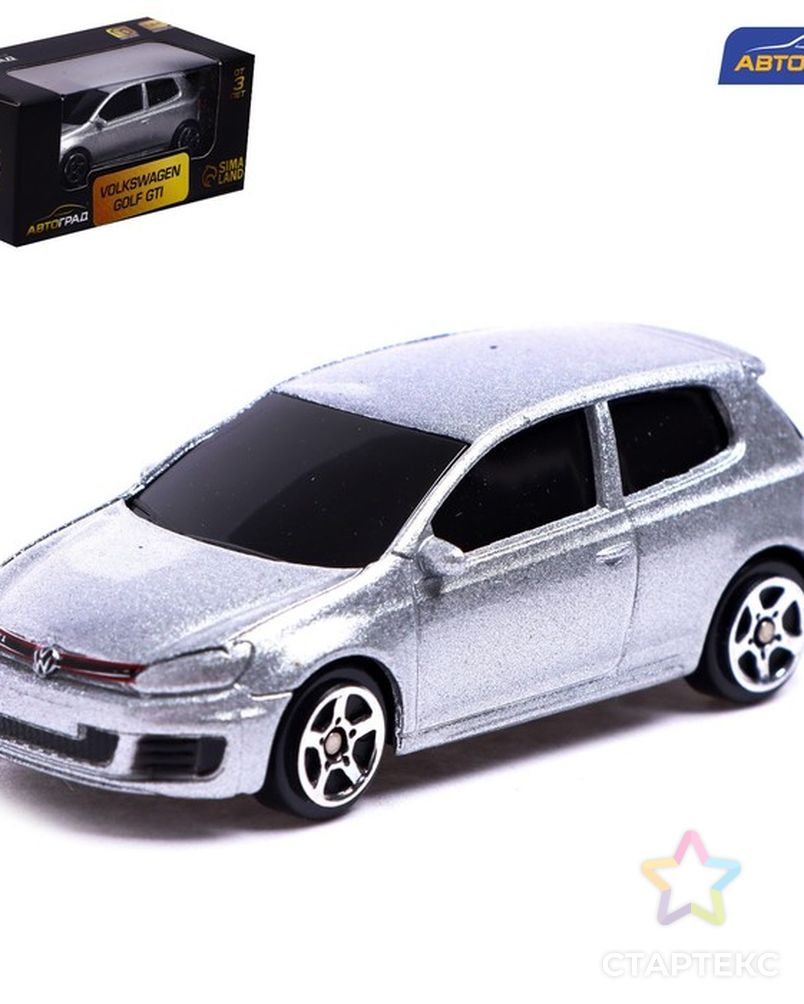 Машина металлическая VOLKSWAGEN GOLF GTI, 1:64, цвет серебро