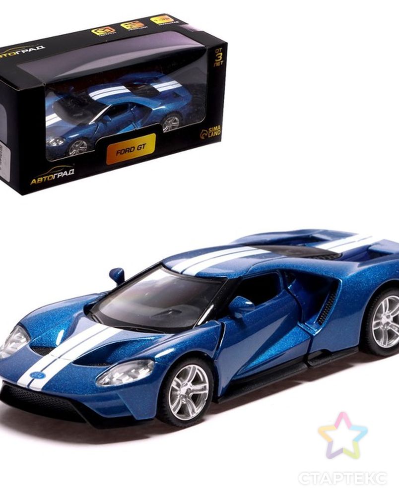 Машина металлическая FORD GT, 1:32, инерция, открываются двери, цвет синий  - купить в Ростове-на-Дону оптом и в розницу по недорогой цене в  интернет-магазине Стартекс ( СМЛ0007335827)