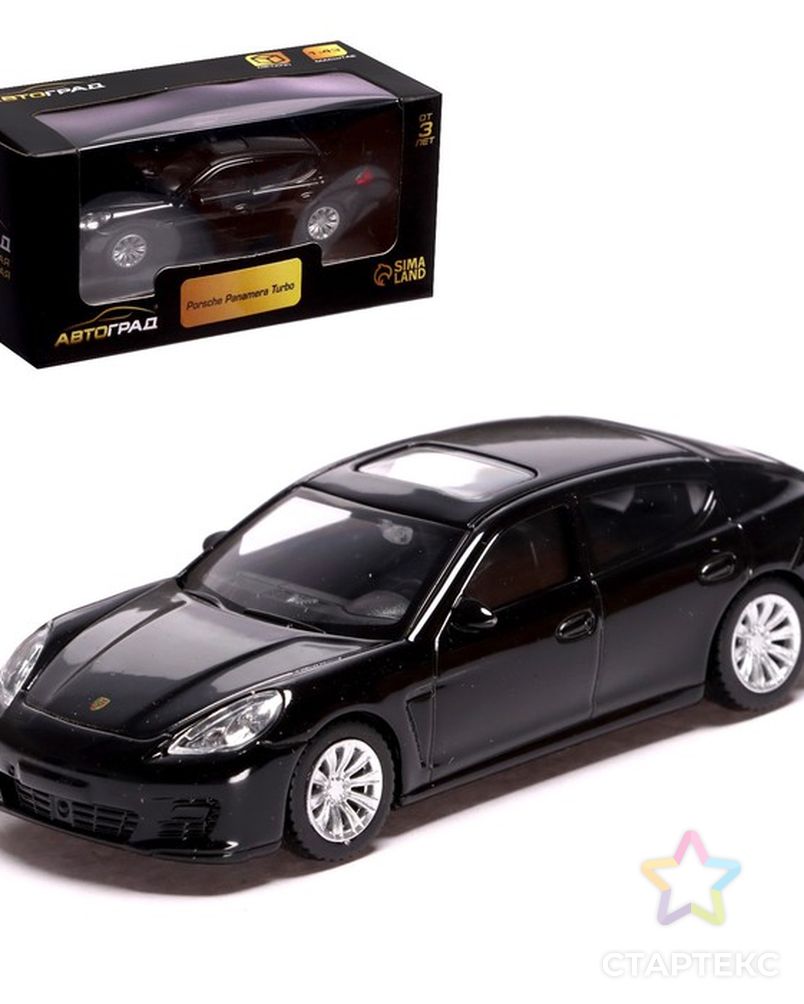 Машина металлическая PORSCHE PANAMERA TURBO, 1:43, цвет черный