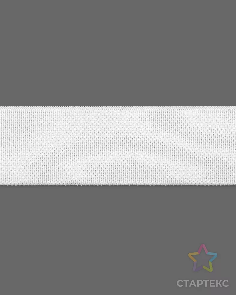 Резинка башмачная ш.4см; пл.35,2гр/м.п.(25м) белый арт. РБАШ-7-1-43164 - рис. 1 Резинка башмачная ш.4см; пл.35,2гр/м.п.(25м) белый арт. РБАШ-7-1-43164 - рис. 1