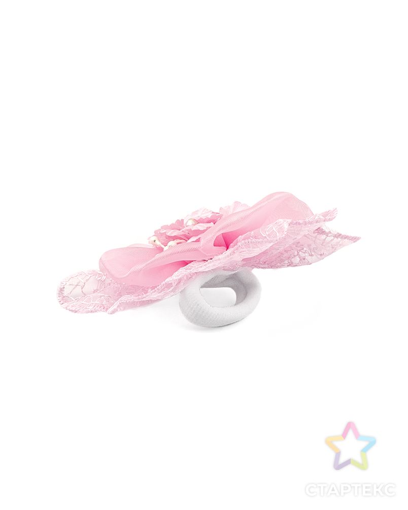 Бант для девочек с резинкой "Джульетта" 11 см (розовый) арт. РФЦ-15-1-43499 3