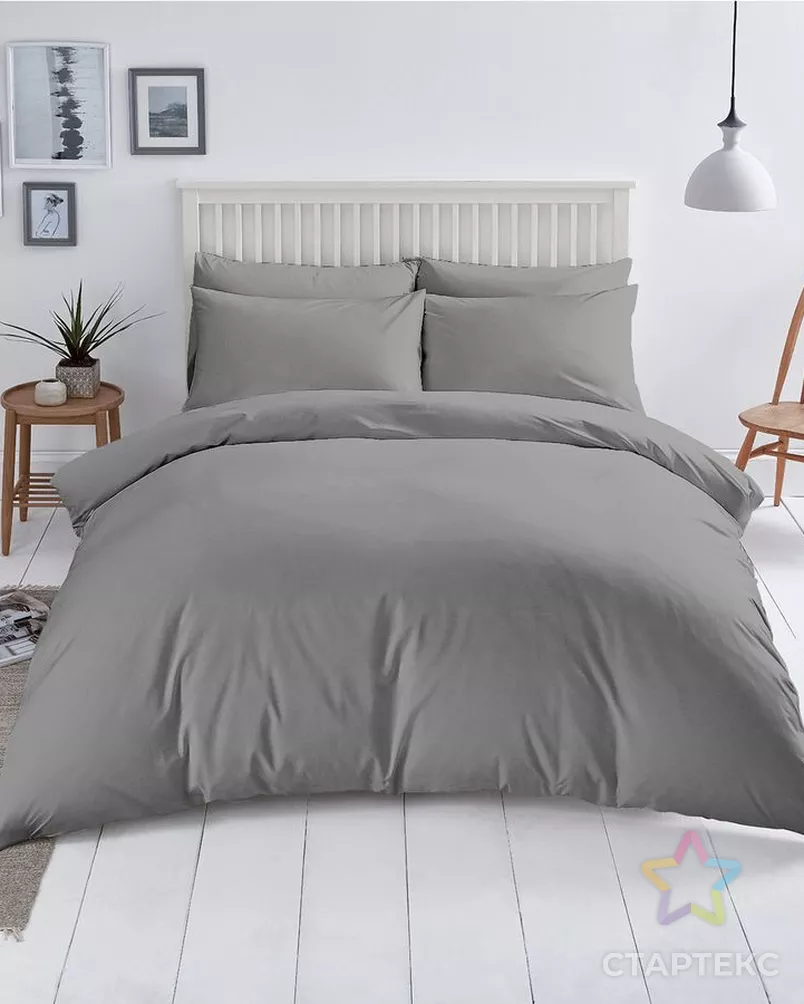 Пододеяльник 1.5 Monocolor м601.20.04SM 6157-1 св.серый арт. ТДИВН-5989-1-ТДИВН0155678 - рис. 1