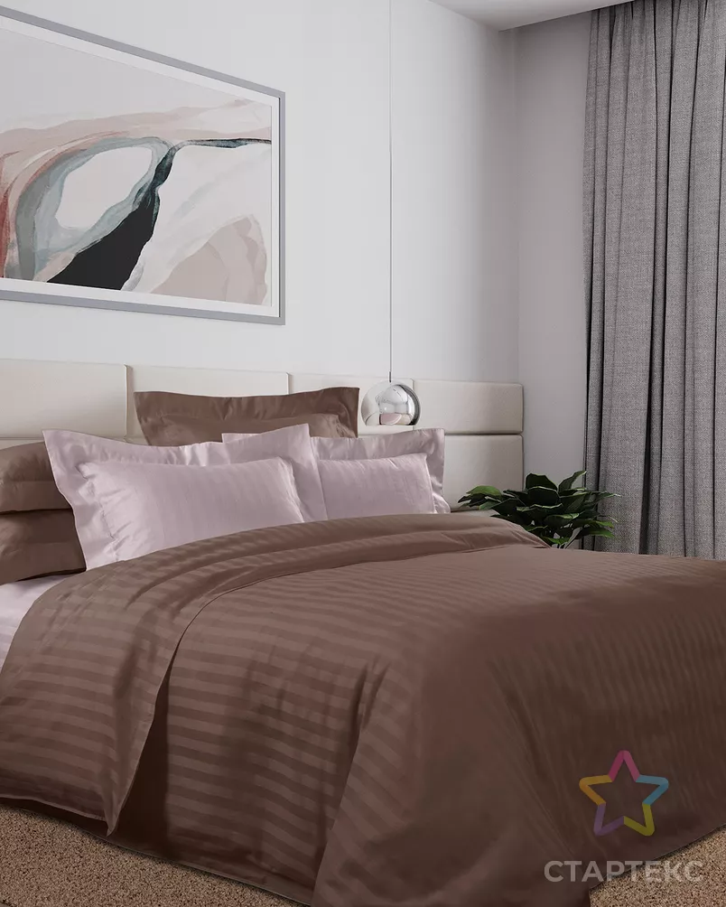 Шоколатье КПБ 2,0 спал с евро прост. 2 нав арт LK3325UV арт. ТЕКСД-28377-1-ТЕКСД0028378 - рис. 1