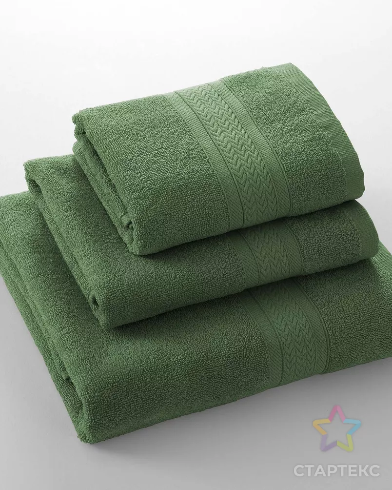 Утро трава 70*130 махровое полотенце Г/К (Аиша) 380 г арт. ТЕКСД-28714-1-ТЕКСД0028715 - рис. 2