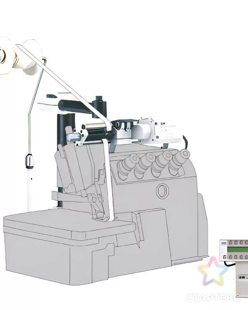 RACING МС S8K-57 Компактное программируемое устройство подачи эластичной  тесьмы снизу (на оверлок) - купить в Кирове оптом и в розницу по недорогой  цене в интернет-магазине Стартекс (ТМ-0021521)