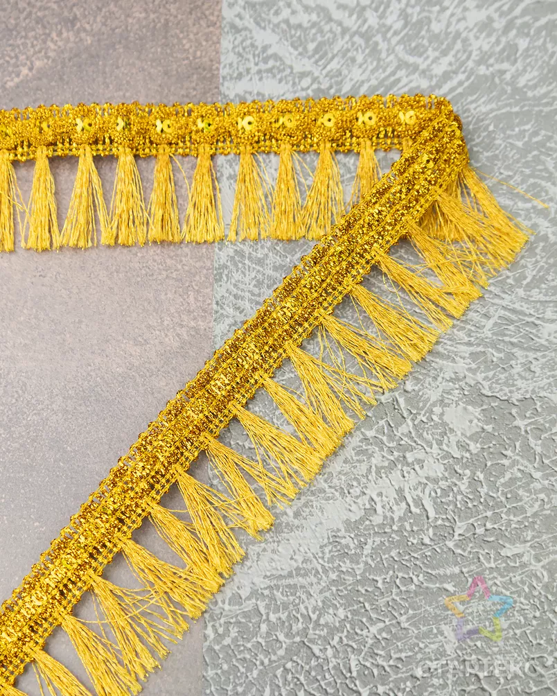 Бахрома металлизированная ш.4,5см (уп.13,7м) арт. БДМ-12-1-33180.001 - рис. 4