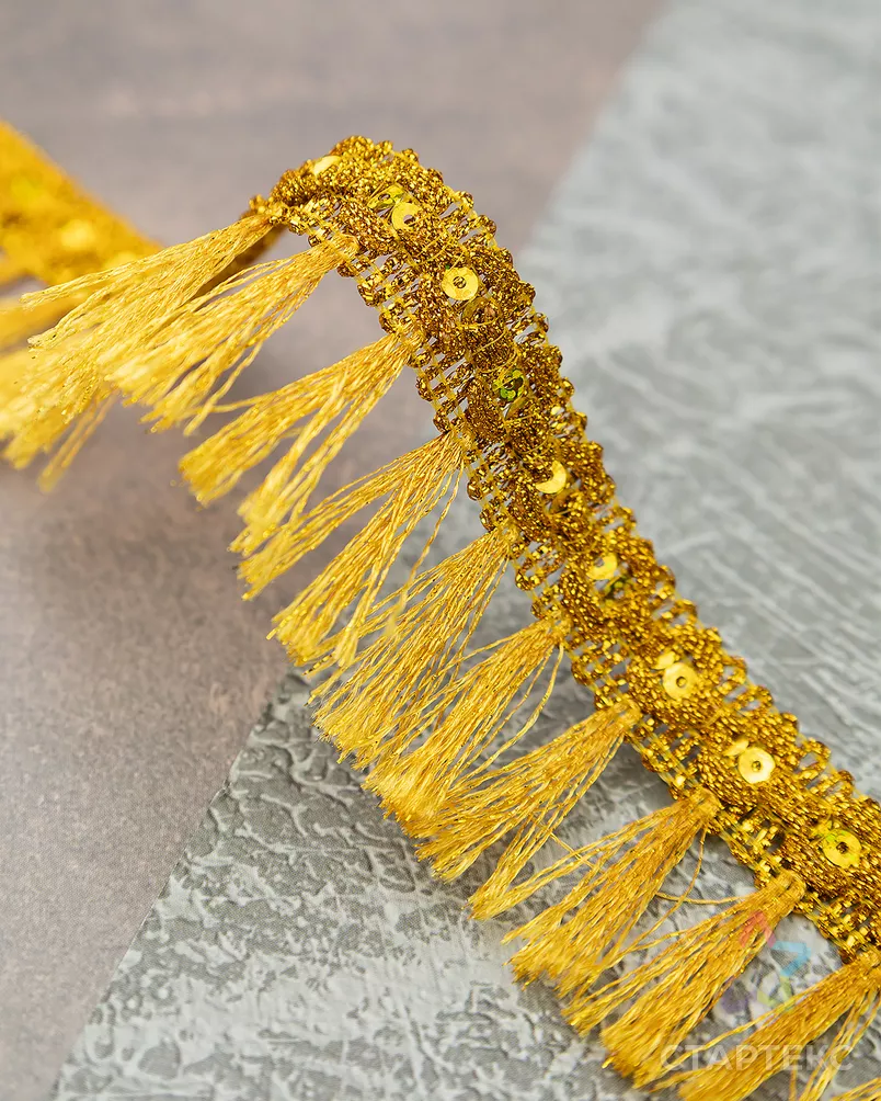 Бахрома металлизированная ш.4,5см (уп.13,7м) арт. БДМ-12-1-33180.001 - рис. 5