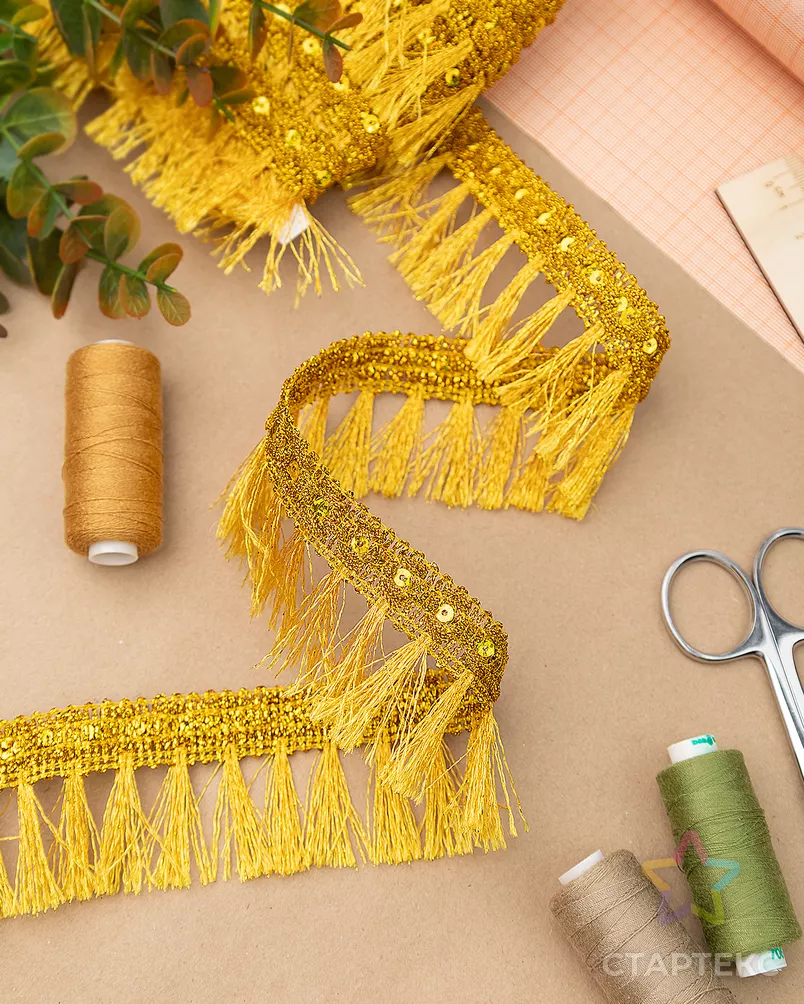 Бахрома металлизированная ш.4,5см (уп.13,7м) арт. БДМ-12-1-33180.001 - рис. 9